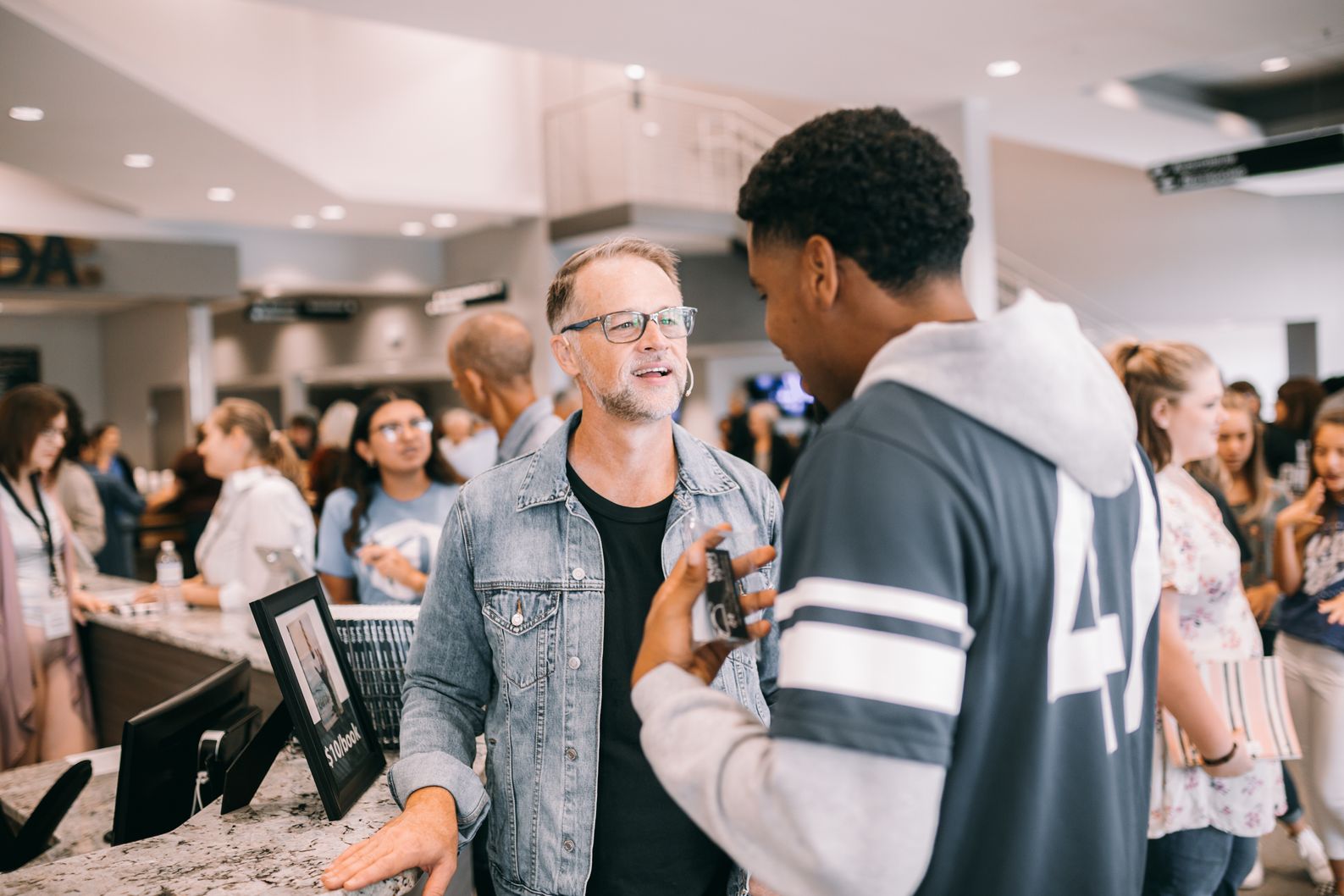 Connecting to different people at KingdomLife Church in Frisco, Texas.